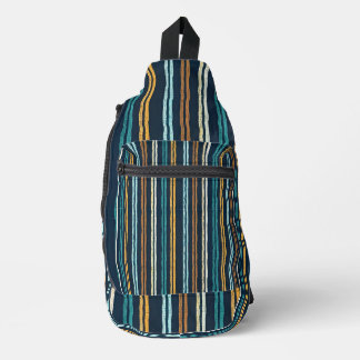 Abstract Vertical Lines pattern Sling Bag