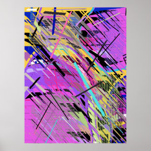Abstract Vibrant 80s Poster