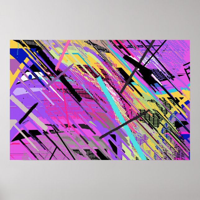 Abstract Vibrant 80s Poster (Front)