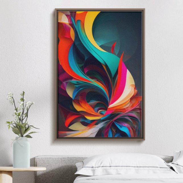 Abstract vibrant colour mix, modern trendy stylish poster (Creator Uploaded)