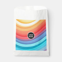 Abstract Vibrant Rainbow Waves | Add your Logo