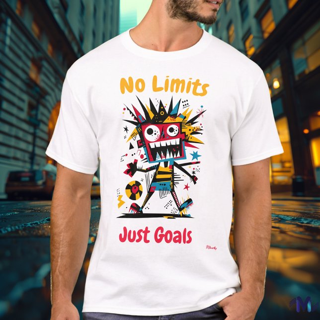 Abstract Vibrant Soccer Player T-Shirt (Creator Uploaded)