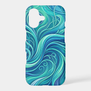 Abstract Vine Ocean Blue iPhone Cases