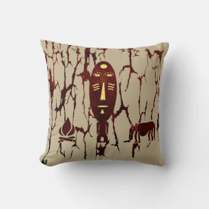 Abstract Vintage African tribal art Cushion