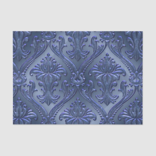 Abstract Vintage Aluminium Pattern Tissue Paper (Front)