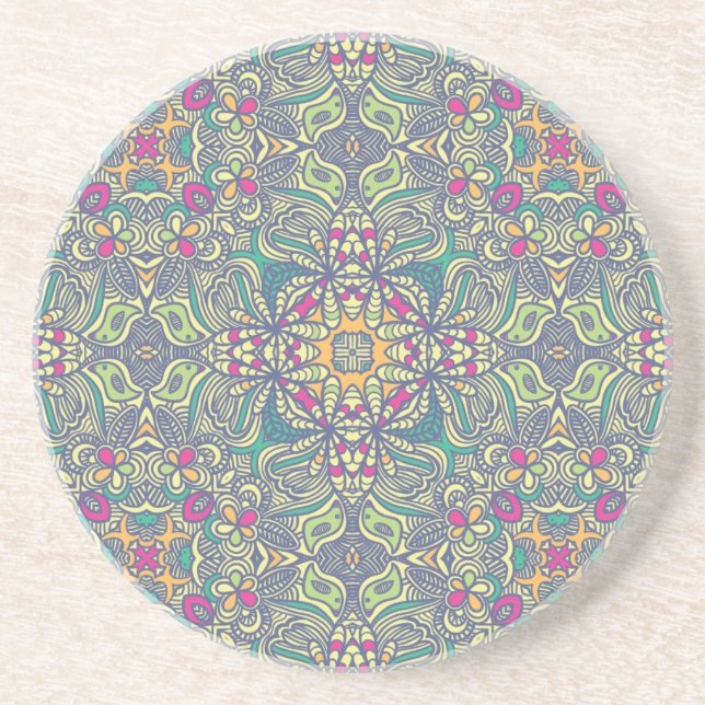 Abstract vintage background coaster (Front)