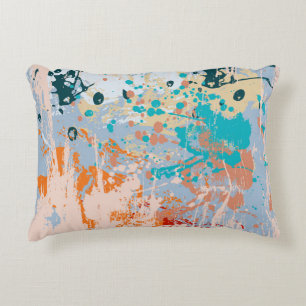 Abstract vintage background with multi-coloured pa decorative cushion