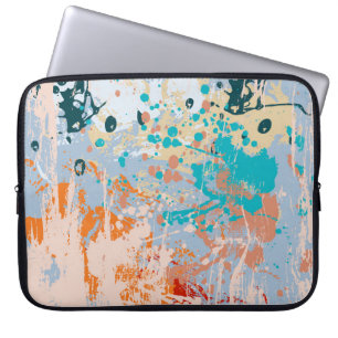 Abstract vintage background with multi-coloured pa laptop sleeve