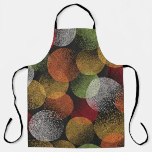 Abstract Vintage: Colourful Circles Pattern. Apron