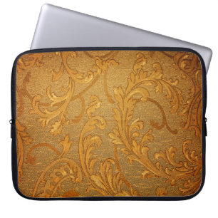 Abstract vintage floral ornament pattern laptop sleeve
