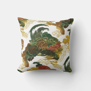 Abstract vintage floral pillows in the heaven