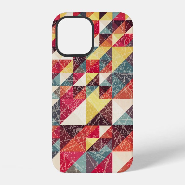 Abstract, vintage geometric backgroundpattern,colo iPhone case (Back)