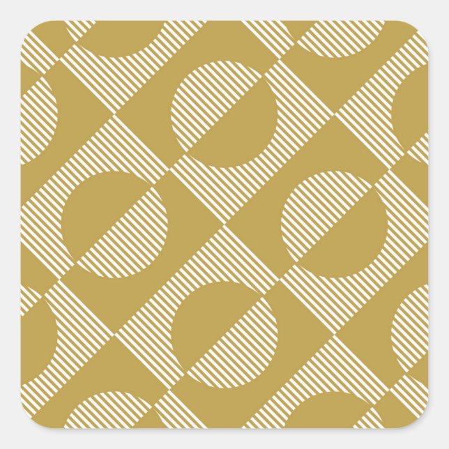 Abstract Vintage Geometric Seamless Square Sticker (Front)
