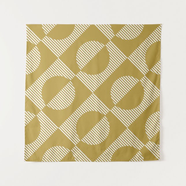 Abstract Vintage Geometric Seamless Tapestry (Front)
