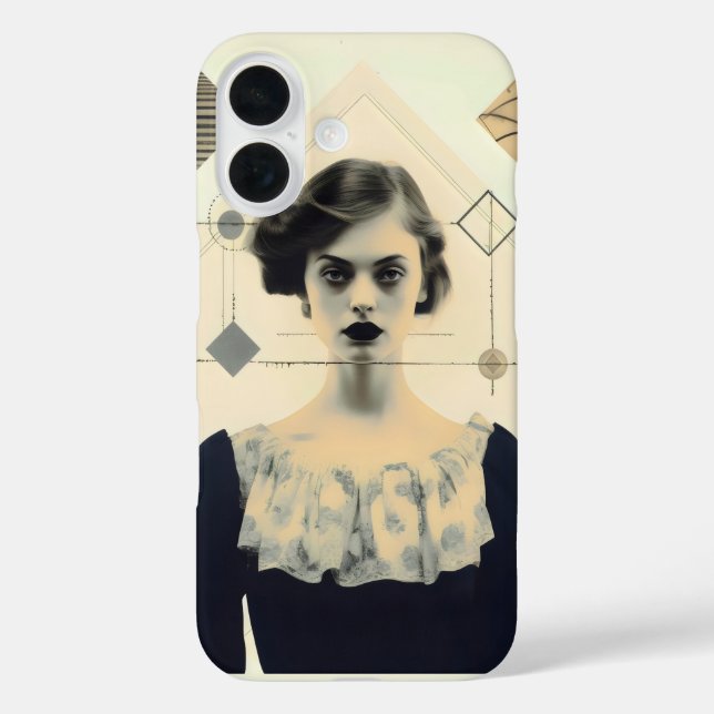 Abstract Vintage Girl Case-Mate iPhone Case (Back)