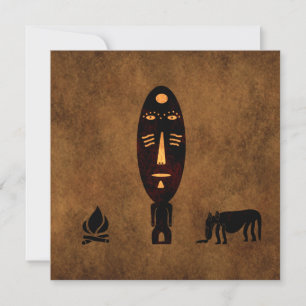 Abstract vintage old African tribal art