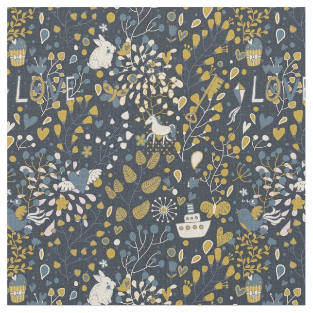 Abstract vintage pattern fabric (Close Up)