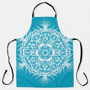 Abstract vintage pattern of creative snowflake. Is Apron
