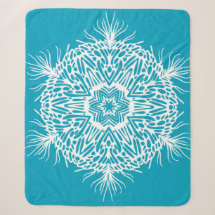 Abstract vintage pattern of creative snowflake. Is Sherpa Blanket