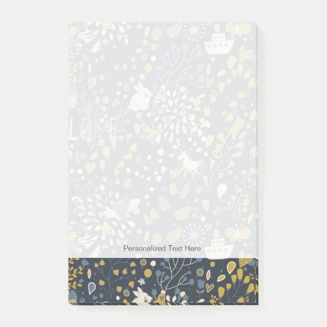 Abstract vintage pattern post-it notes (Front)
