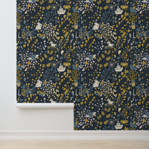 Abstract vintage pattern wallpaper