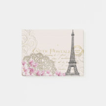 Abstract Vintage Romantic Eiffel Tower Art