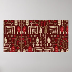 abstract vintage seamless graphical repeat pattern poster