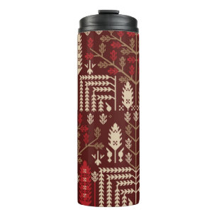 abstract vintage seamless graphical repeat pattern thermal tumbler