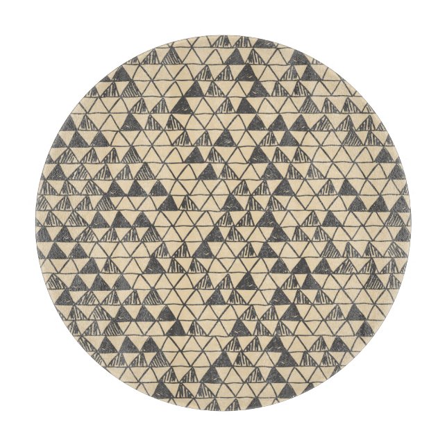 Abstract Vintage Triangle Pattern. Cutting Board (Front)