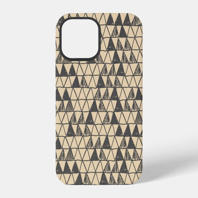 Abstract Vintage Triangle Pattern. iPhone Case (Back)