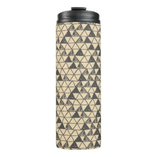 Abstract Vintage Triangle Pattern. Thermal Tumbler