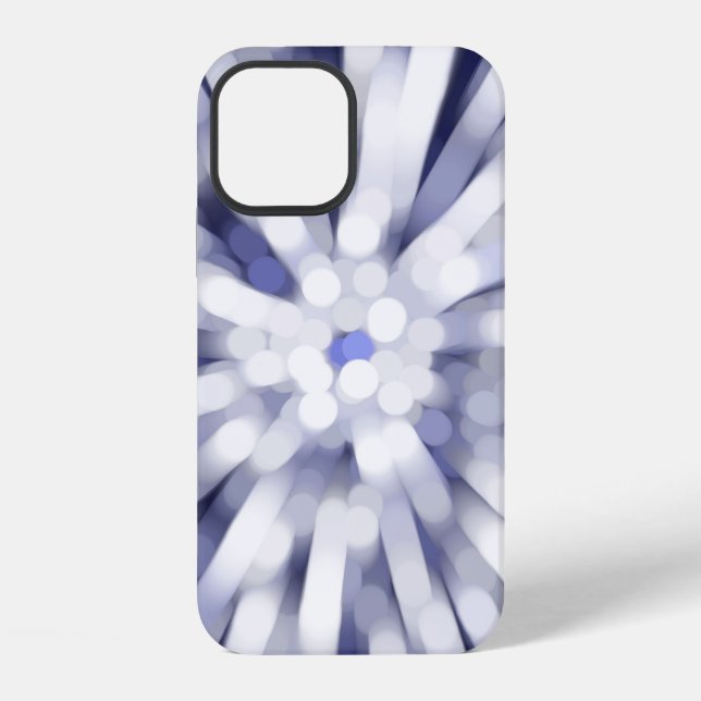 abstract violet background. fractal explosion star iPhone case (Back)