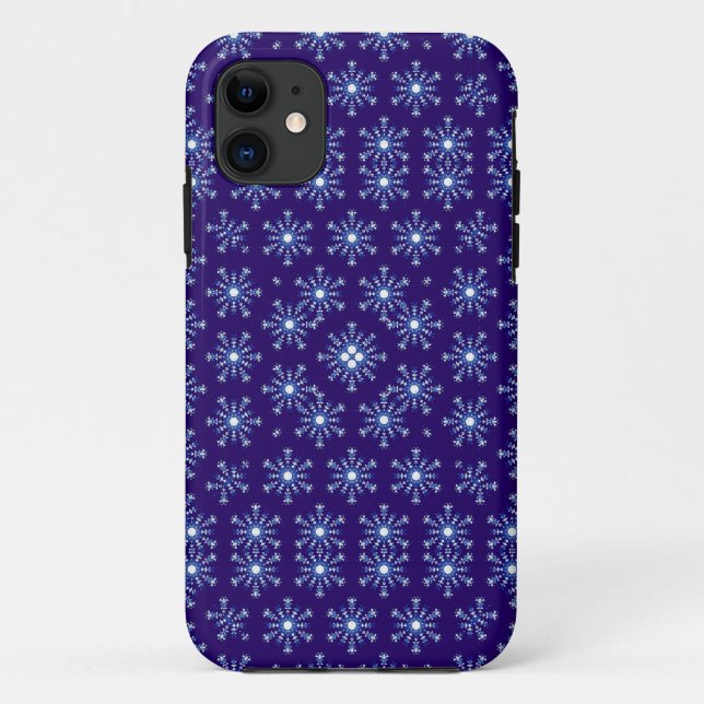 Abstract violet flowers seamless pattern Case-Mate iPhone case (Back)