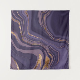 Abstract violet marble with gold tapestry