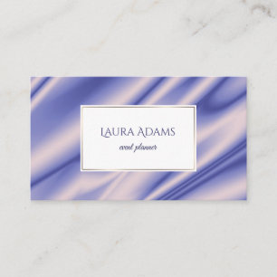 Abstract violet silk waves texture. business card
