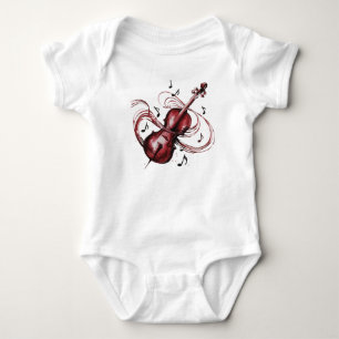 abstract violin baby bodysuit