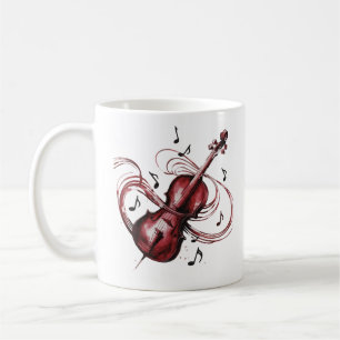 abstract violin  coffee mug