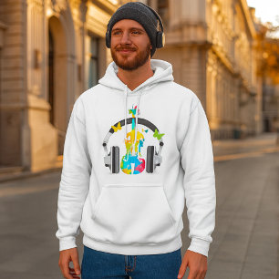 Abstract Violin Music Hoodie