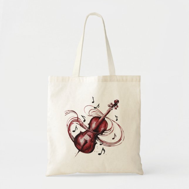 abstract violin tote bag (Front)