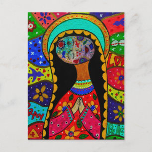 ABSTRACT VIRGIN GUADALUPE POSTCARD