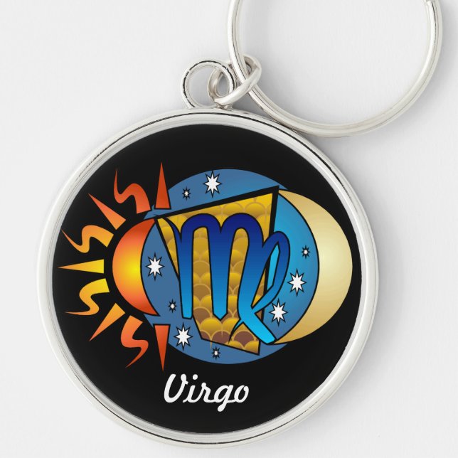 Abstract Virgo Keychain (Front)