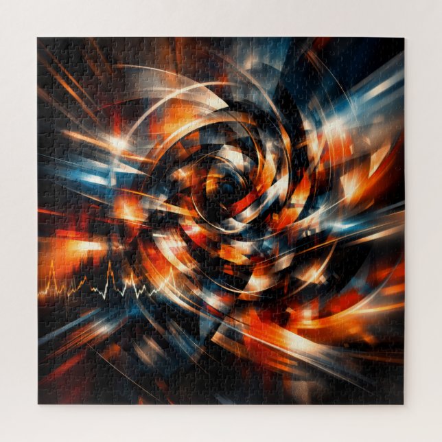 Abstract Vision of Motion & Mind Jigsaw Puzzle (Vertical)