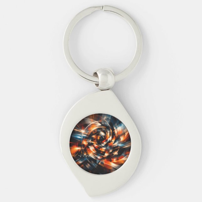 Abstract Vision of Motion & Mind Key Ring (Front)