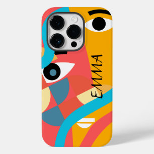 Abstract Vivid Colour Face Art iPhone Case