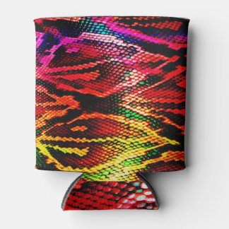 Abstract Vivid: Colourful Animal Skin Can Cooler
