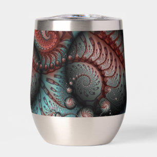 Abstract Vivid Fantasy Fractal Art Brown Blue