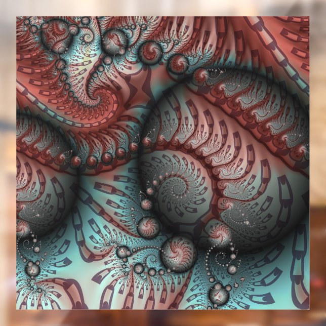 Abstract Vivid Fantasy Fractal Art Brown Blue (Sheet 2)