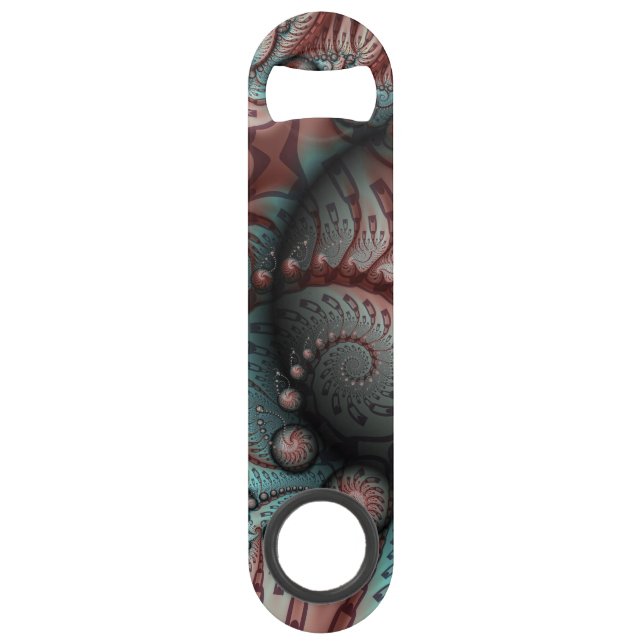 Abstract Vivid Fantasy Fractal Art Brown Blue (Front)