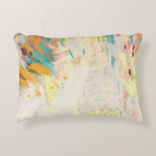Abstract vivid pencil texture. Pastel textured bac Decorative Cushion