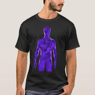 Abstract Void Human Dark Aesthetic T-Shirt – Purpl